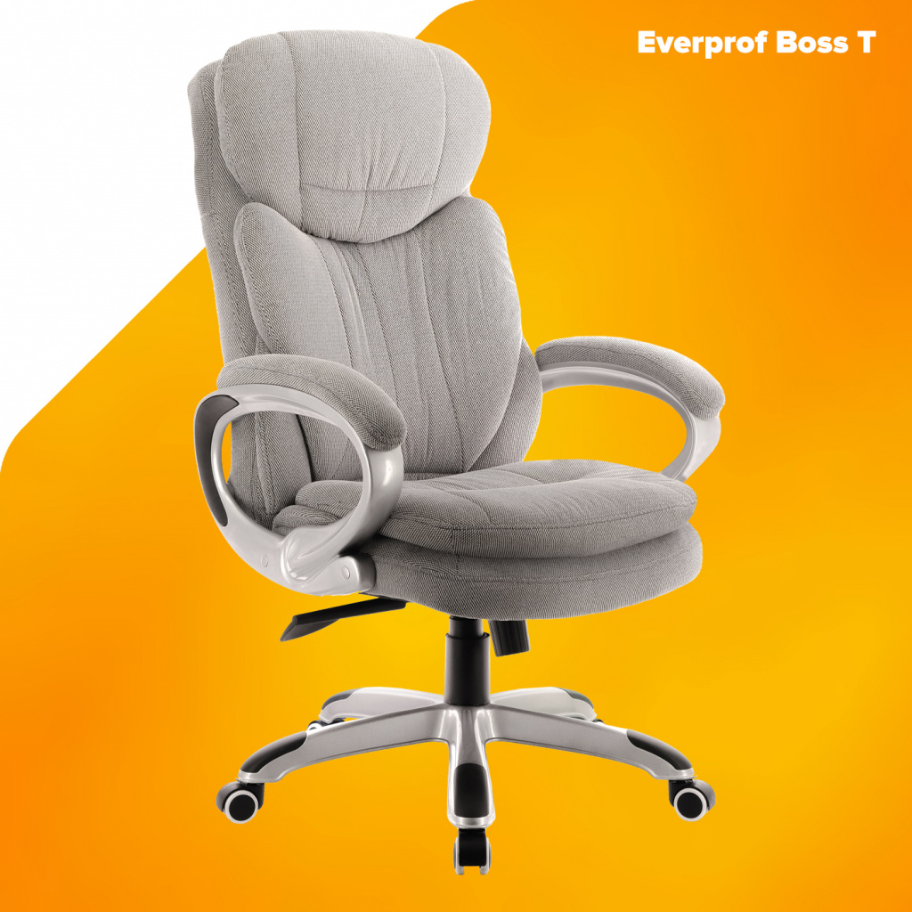 Кресло Everprof Boss T Ткань Серый Кресло Everprof Boss T Ткань Серый