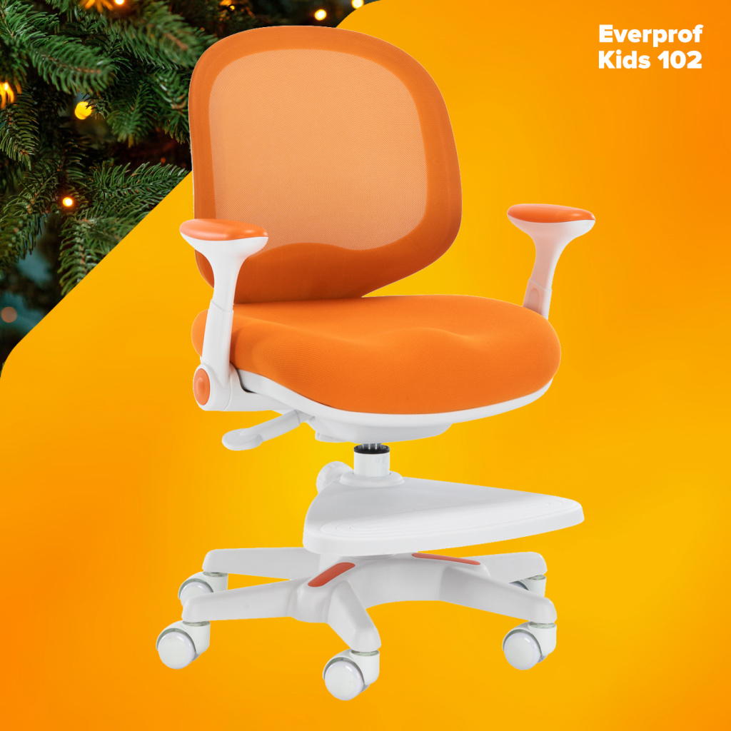 Детское кресло Everprof Kids 102 Ткань Оранжевый Детское кресло Everprof Kids 102 Ткань Оранжевый