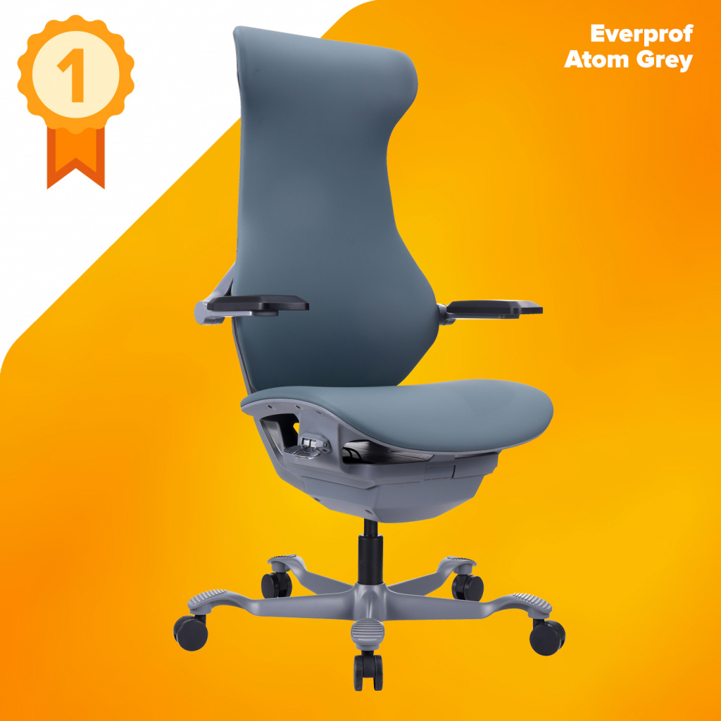 Эргономичное кресло Everprof Atom Grey Экокожа Серый Эргономичное кресло Everprof Atom Grey Экокожа Серый