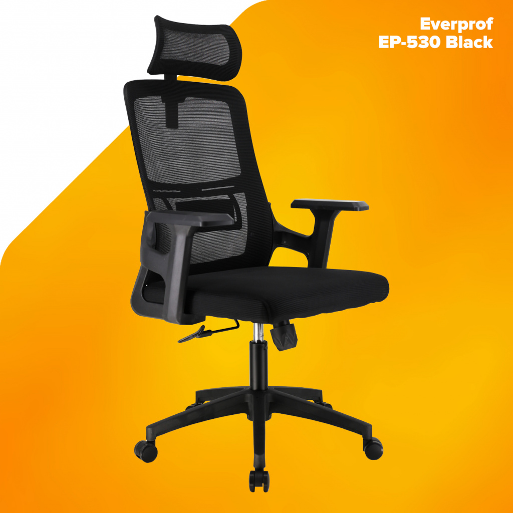 Кресло Everprof EP-530 Black Сетка Черный Кресло Everprof EP-530 Black Сетка Черный