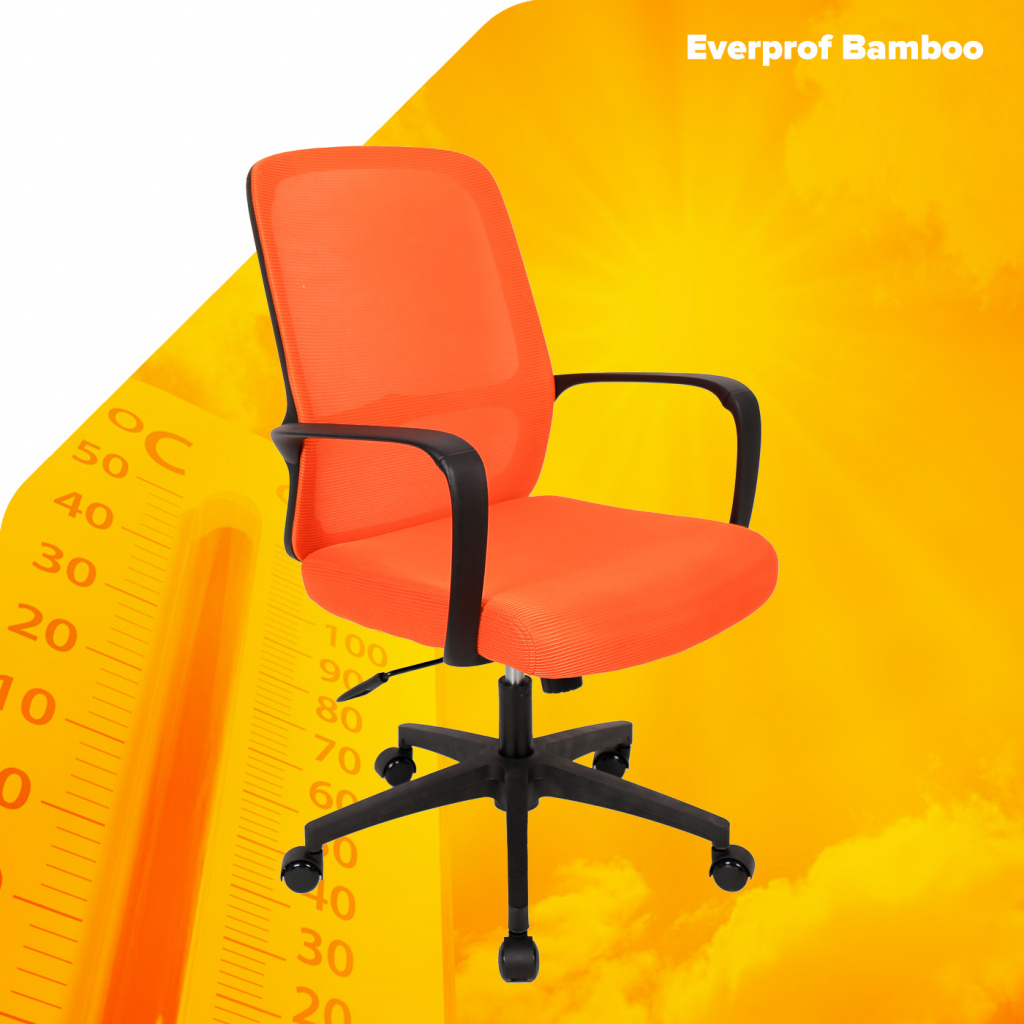 Кресло Everprof Bamboo Сетка Оранжевый Кресло Everprof Bamboo Сетка Оранжевый