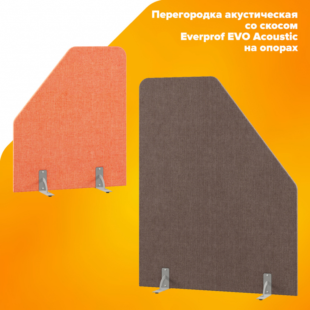 Перегородки акустические со скосом Everprof EVO Acoustic на опорах Перегородки акустические со скосом Everprof EVO Acoustic на опорах